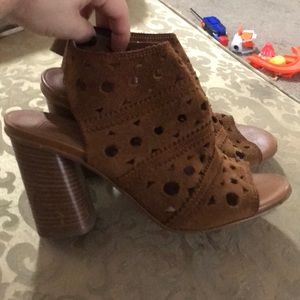 Topshop open toe booties